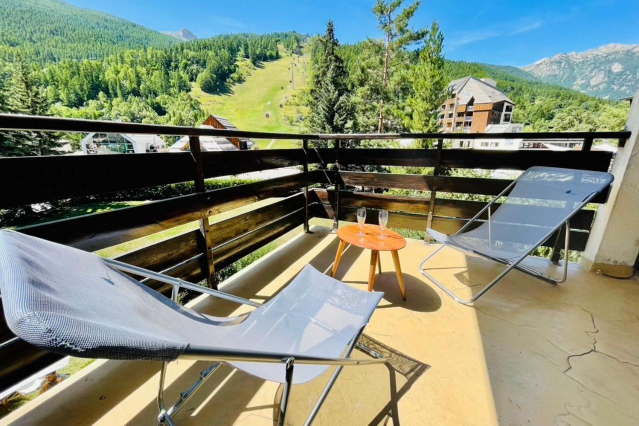 Serre-Chevalierstudio Terrace Next To Ski Slopes Saint-Chaffrey Extérieur photo